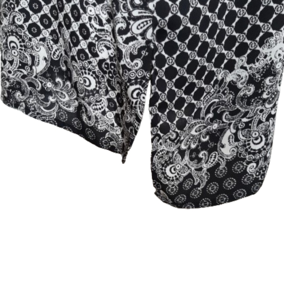 Ellen Tracy - Gorgeous black and white fluid tunic for women  - Size: M - Picture 4 of 14